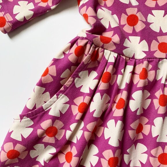 Hanna Andersson Girl Print Super Soft Skater Dress 6-7 years VGUC - Picture 4 of 7